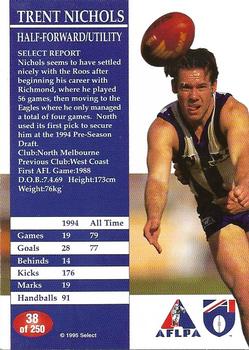 1995 Select AFL #38 Trent Nichols Back